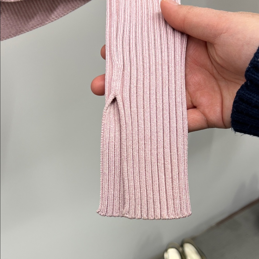 Jonathan Simkhai Pink Ribbed Cutout Sweater - Picture 8 of 11